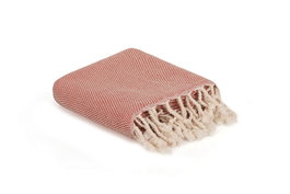 Mijölnir Toalla de playa fouta de nido de abeja - Rojo teja